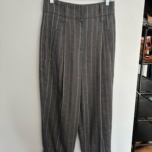 Brunello Cucinelli Gray Pinstripe Trousers
